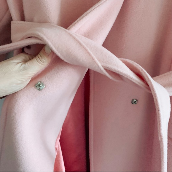 Vintage bubblegum pink 1980s electré Paris wool car coat size 5/6 (small) - Picture 4 of 11